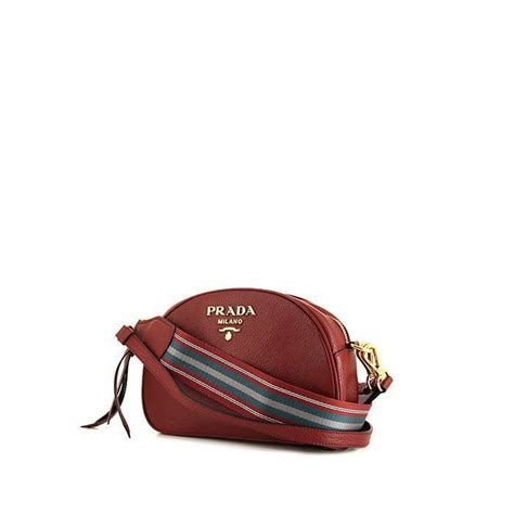 costo borsa in pelle bordeaux prada